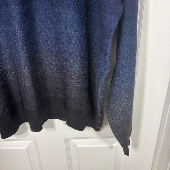 Lenor Romano Long Sleeve Ombré Striped Crewneck Wool Sweater Men’s XXL - Picture 2 of 10